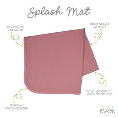 Solid Blush Minimalist Splash Mat