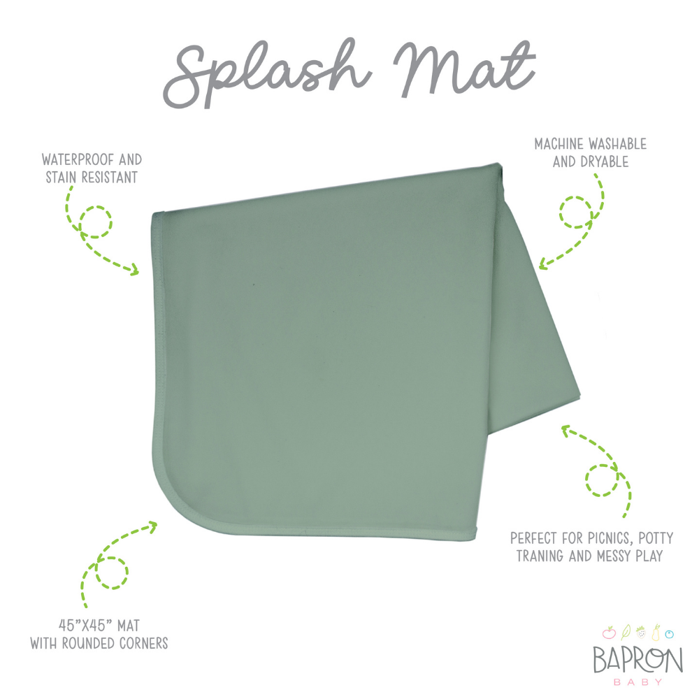 Solid Sage Minimalist Splash Mat