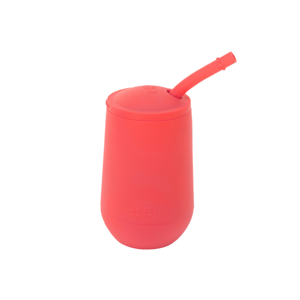 Silicone Mini Cup + Straw Training System by ezpz / For 12 Months+